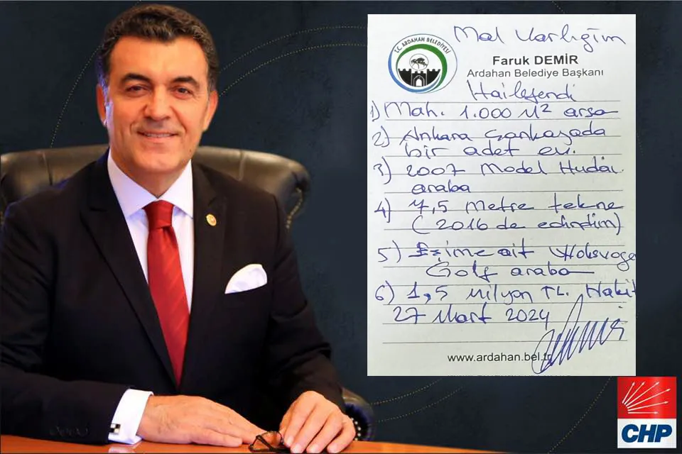 Başkan Faruk Demir, mal varlığını açıkladı