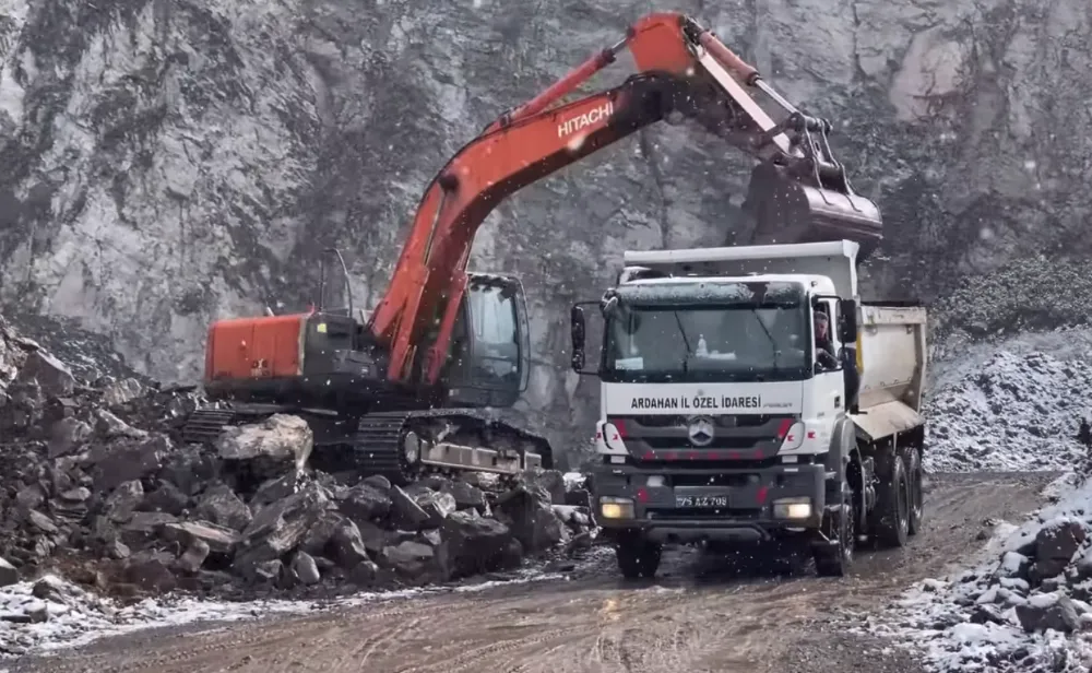 Damal TIR parkında çalışmalar devam ediyor