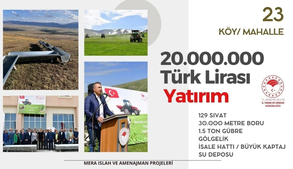 İl Tarım Müdürlüğü 20 Milyon TL yatırım gerçekleştirdi