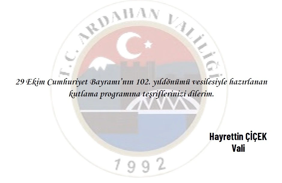 Ardahan’da Cumhuriyetin 102. yılı coşkuyla kutlanacak