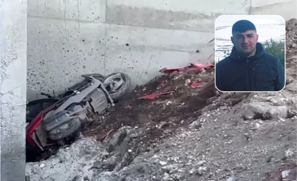 Motosiklet sürücüsü alt geçit inşaatına çarparak hayatını kaybetti